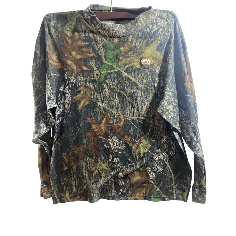 Medalist Camo Hunting Shirt Mens 2XL Green Brown Excellent Long Sleeve SilverMax